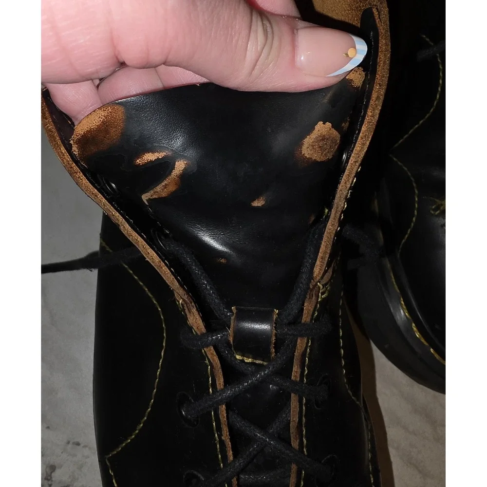 Dr. Martens Church Quad Monkey Boots Black Leather Platform Mens 10 Womens 11